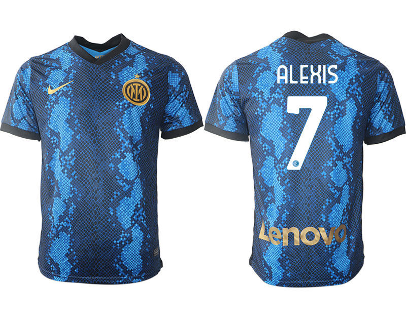 Men 2021-2022 Club Inter Milan home blue aaa versio #7 Nike Soccer Jersey